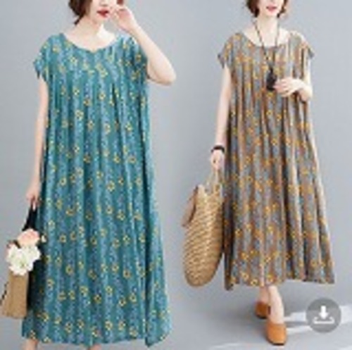 【春夏新作】ファッションワンピース♪ブラウン/グリーン2色展開◆#secmms-225727