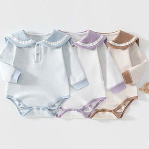 【BABY】ボーダーセーラーロンパース