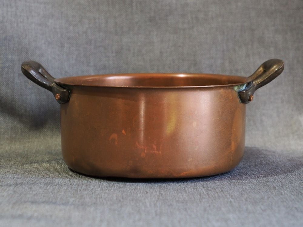 銅製 両手鍋 3 サイズ15㎝ フランスブロカント アンティーク 66065-3