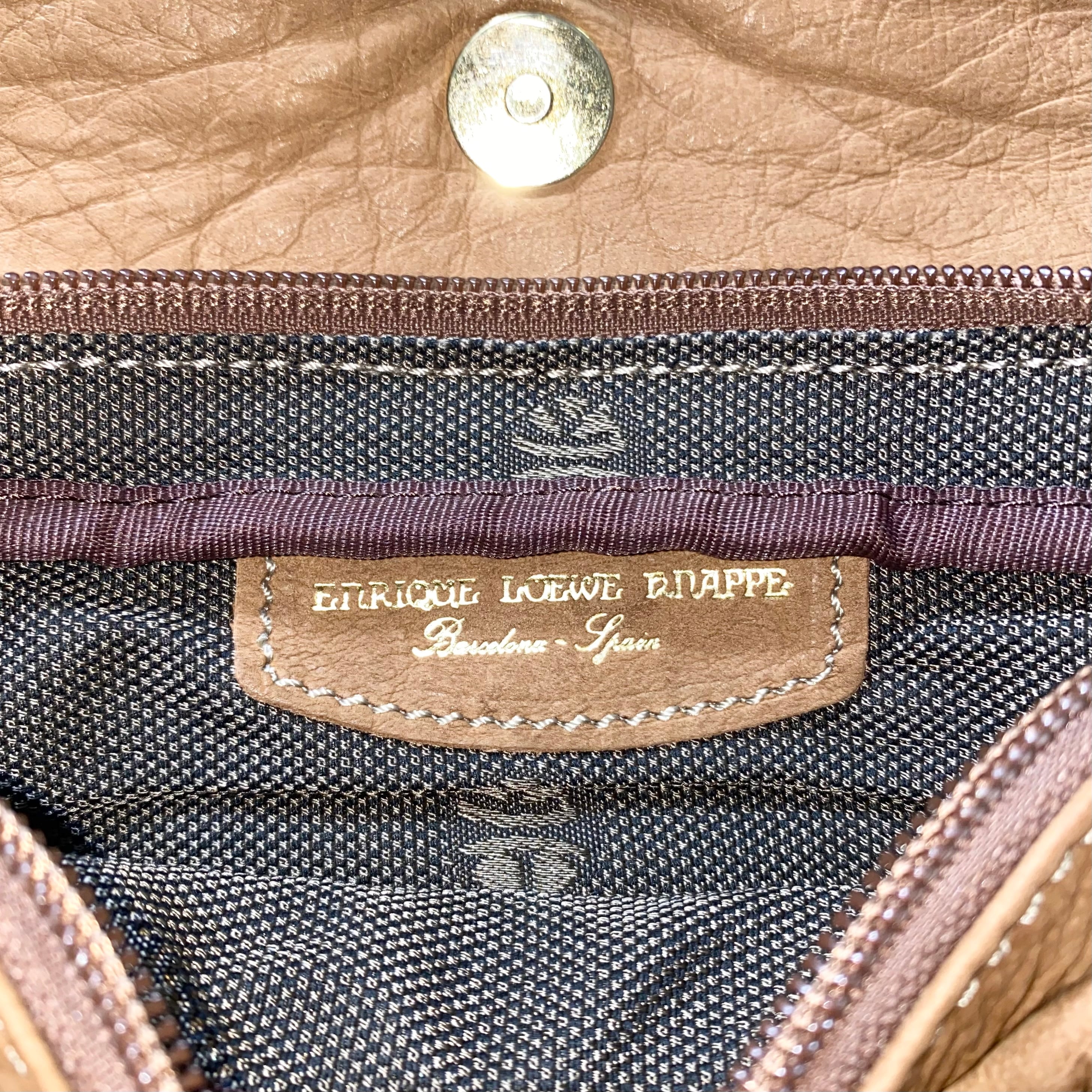 vintage ~1970's ENRIQUE “LOEWE” KNAPPE leather shoulder bag vintage ~1970's ENRIQUE “LOEWE” KNAPPE leather shoulder bag