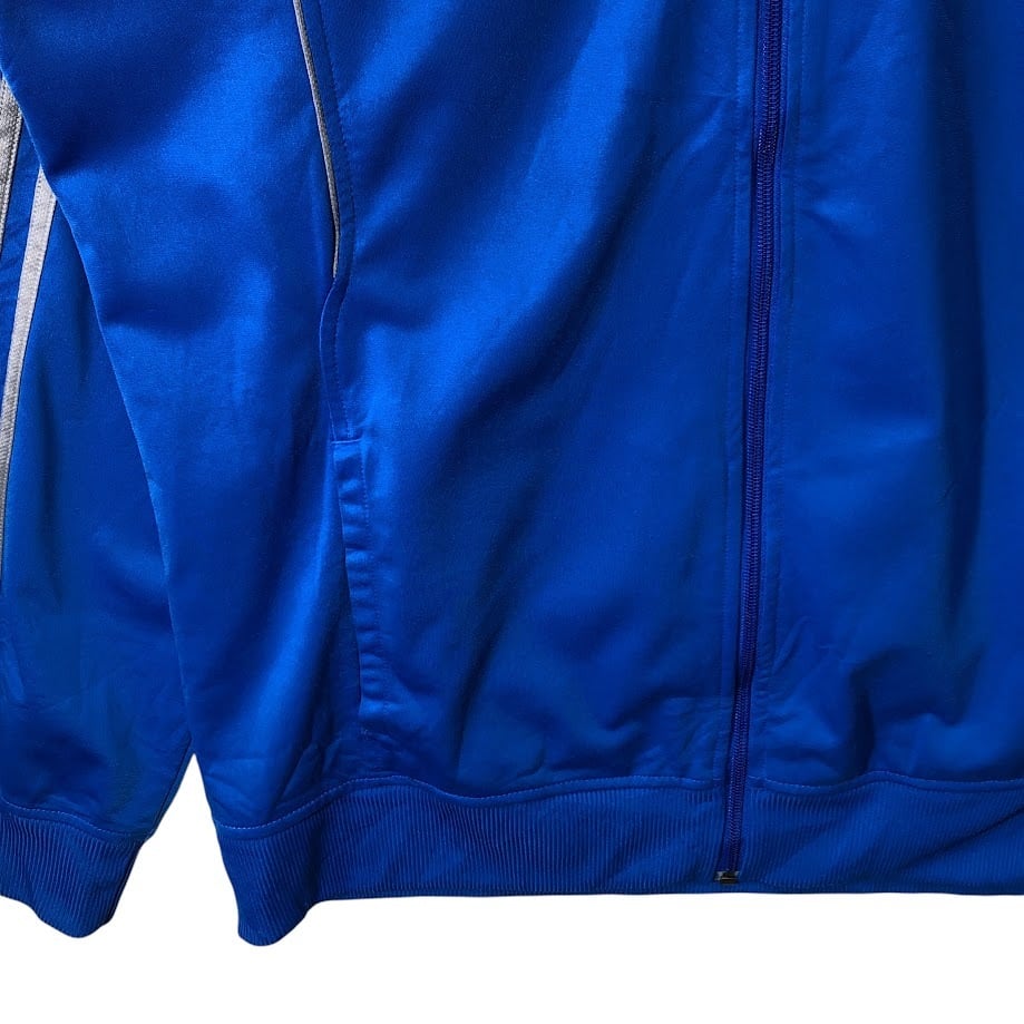  CLIMALITE トラックジャケット 青 ストライプ adidas アディダス CLIMALITE トラックジャケット カンボジア製 XL