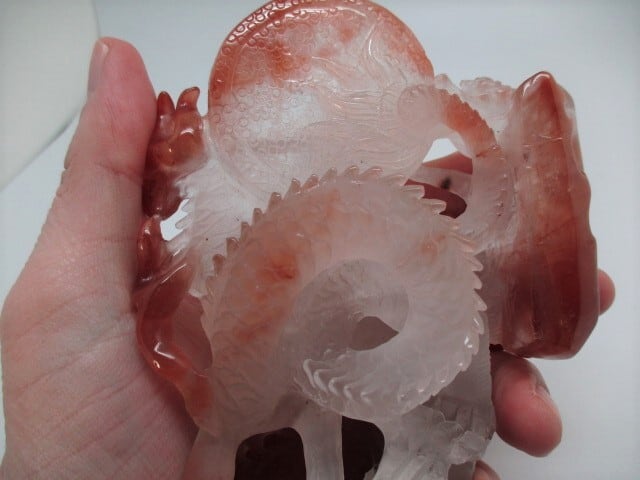 [送料無料][高品質] 天然ヘマタイトin水晶龍