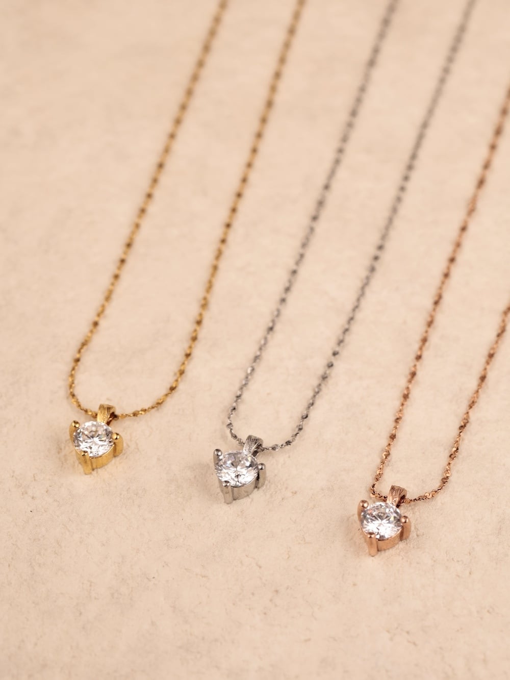 316L simple zirconia necklace #n83 | rani