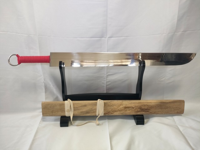 素環頭大刀 赤 幅広アルミ合金刀身 模造刀 中国剣 古代日本刀