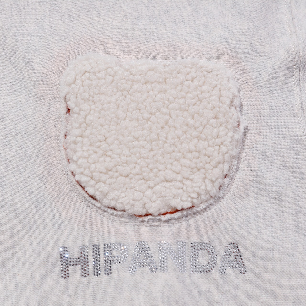 SALE【HIPANDA ハイパンダ】メンズ  ジップアップ フーディー スウェット MEN'S ZIP-UP  HOODIE SWEAT SHIRT / HEATHER WHITE・BLACK