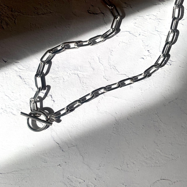 ＜stainless＞ Cut chain necklace