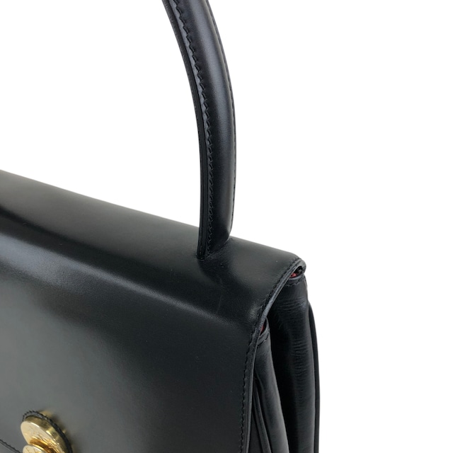 CELINE セリーヌ ハンドバッグ ブラック スターボール レザー トップハンドル vintage ヴィンテージ オールド idde2j