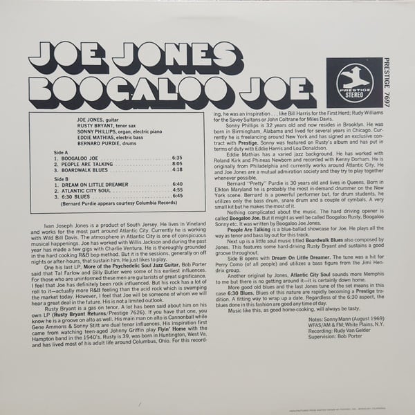 Ivan 'Boogaloo' Joe Jones / Boogaloo Joe [PR 7697] - 画像2