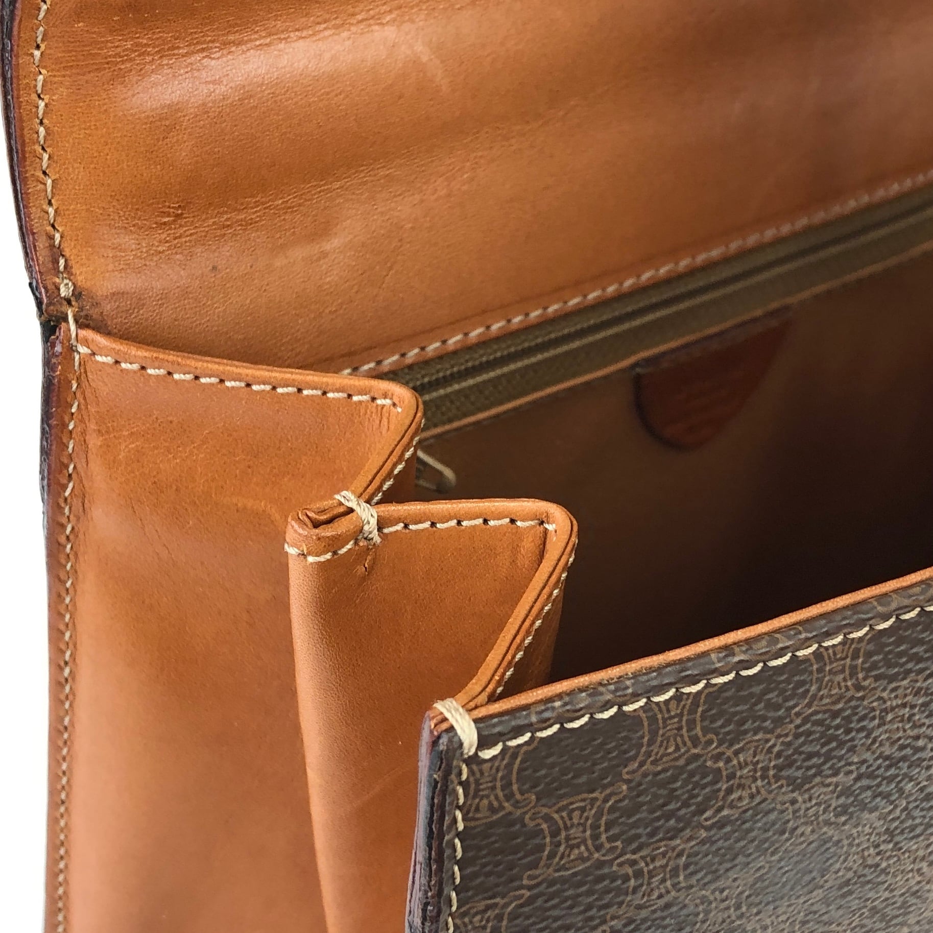 CELINE セリーヌ マカダム ガンチーニ マンテル PVC×レザー ケリー