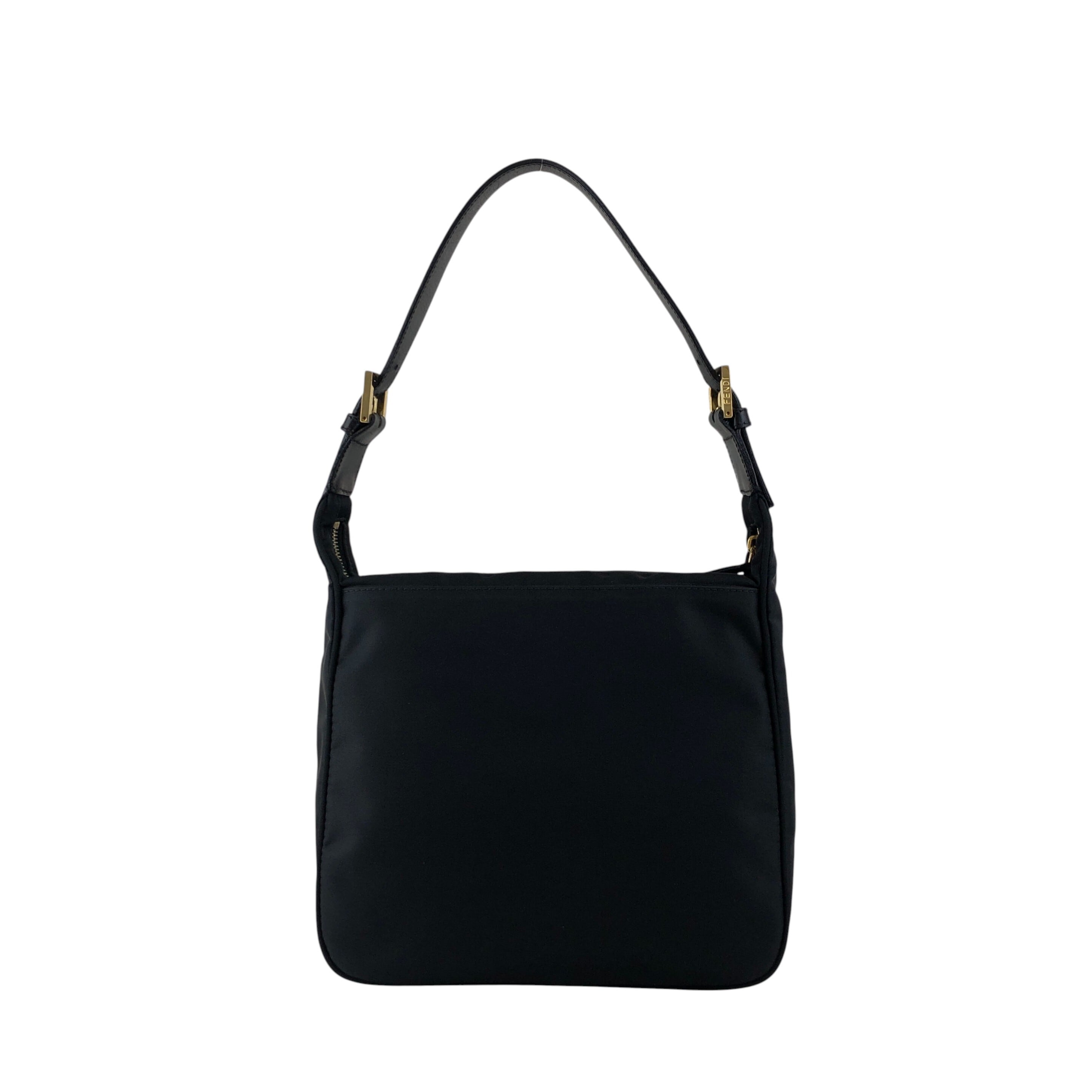 FENDI フェンディ ショルダーバッグ ブラック FF ナイロン vintage