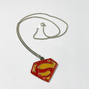 Old 925 Silver SUPERMAN Pendant Necklace