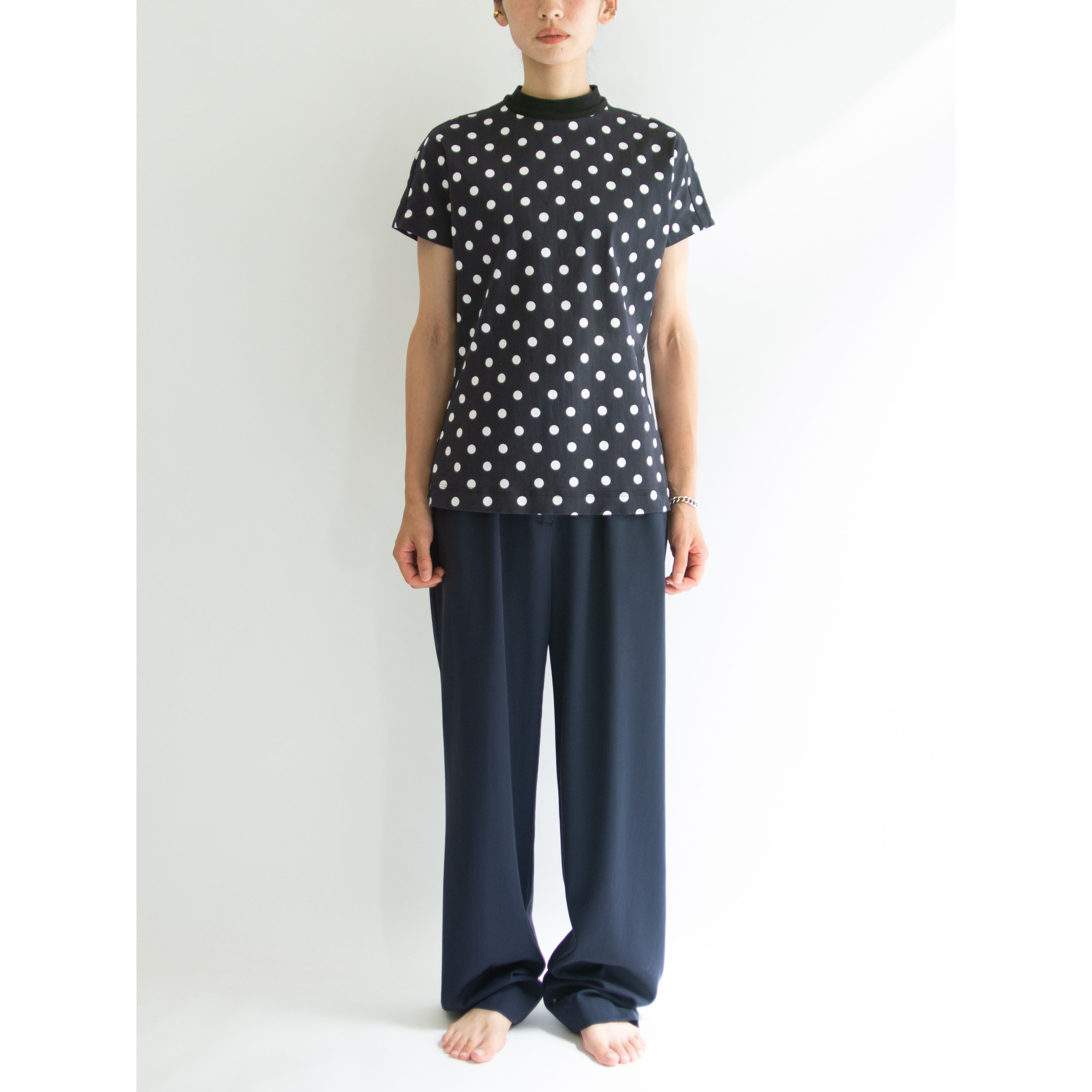 【Gianni Versace】Made in Italy Viscose-Nylon-Acrylic Dot Pullover(ジャンニヴェルサーチ イタリア製 ドット柄ストレッチプルオーバー)