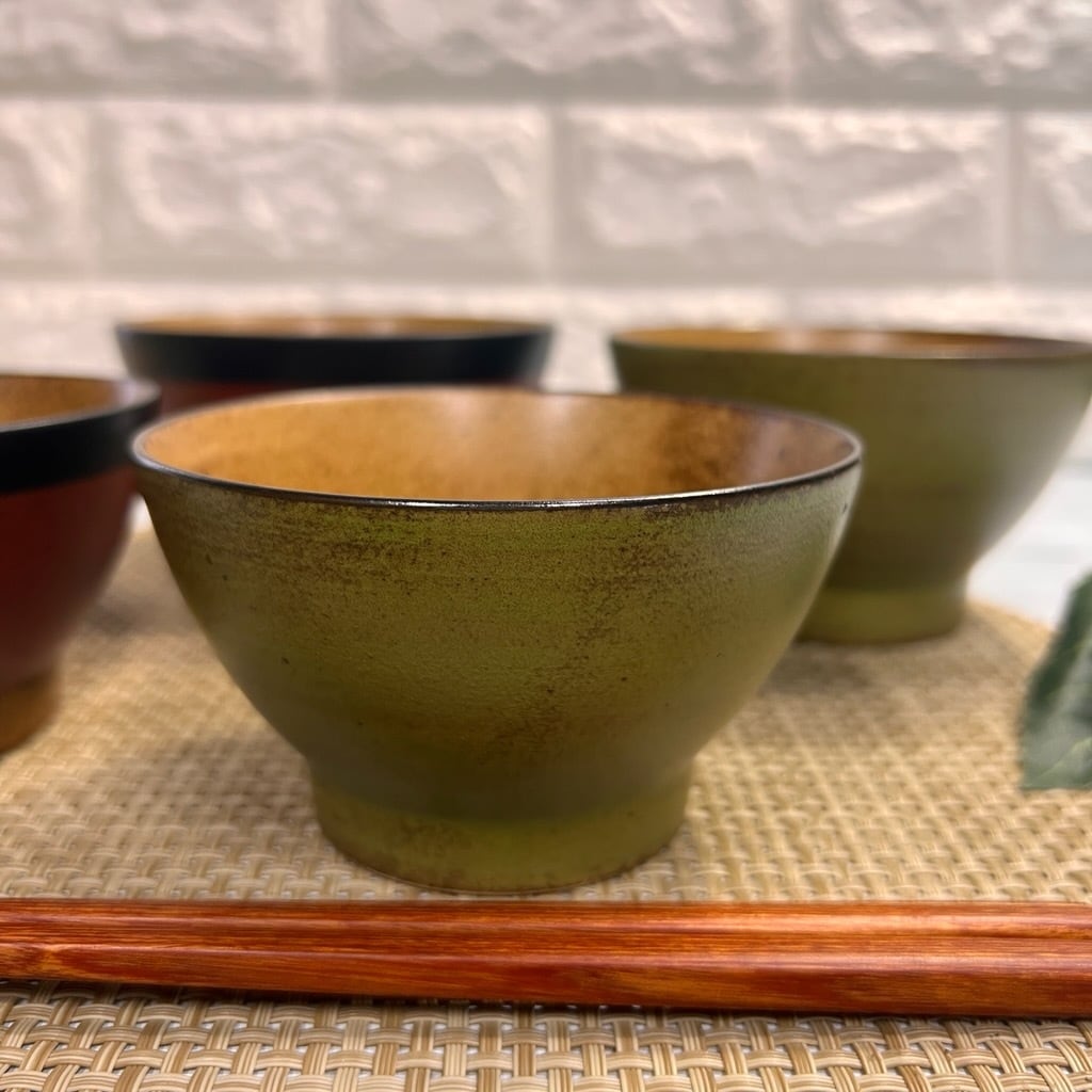 くらわんか丼 くるみ錆朱/くるみ錆草 3.6碗10.8cm【日本製】 | 食器の