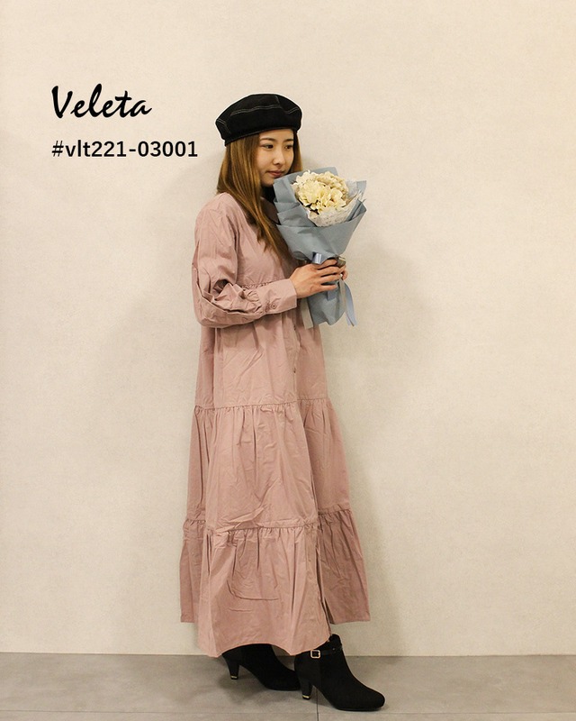 【50%OFF】【即納】ティアードワンピース [Veleta] / 221-03001