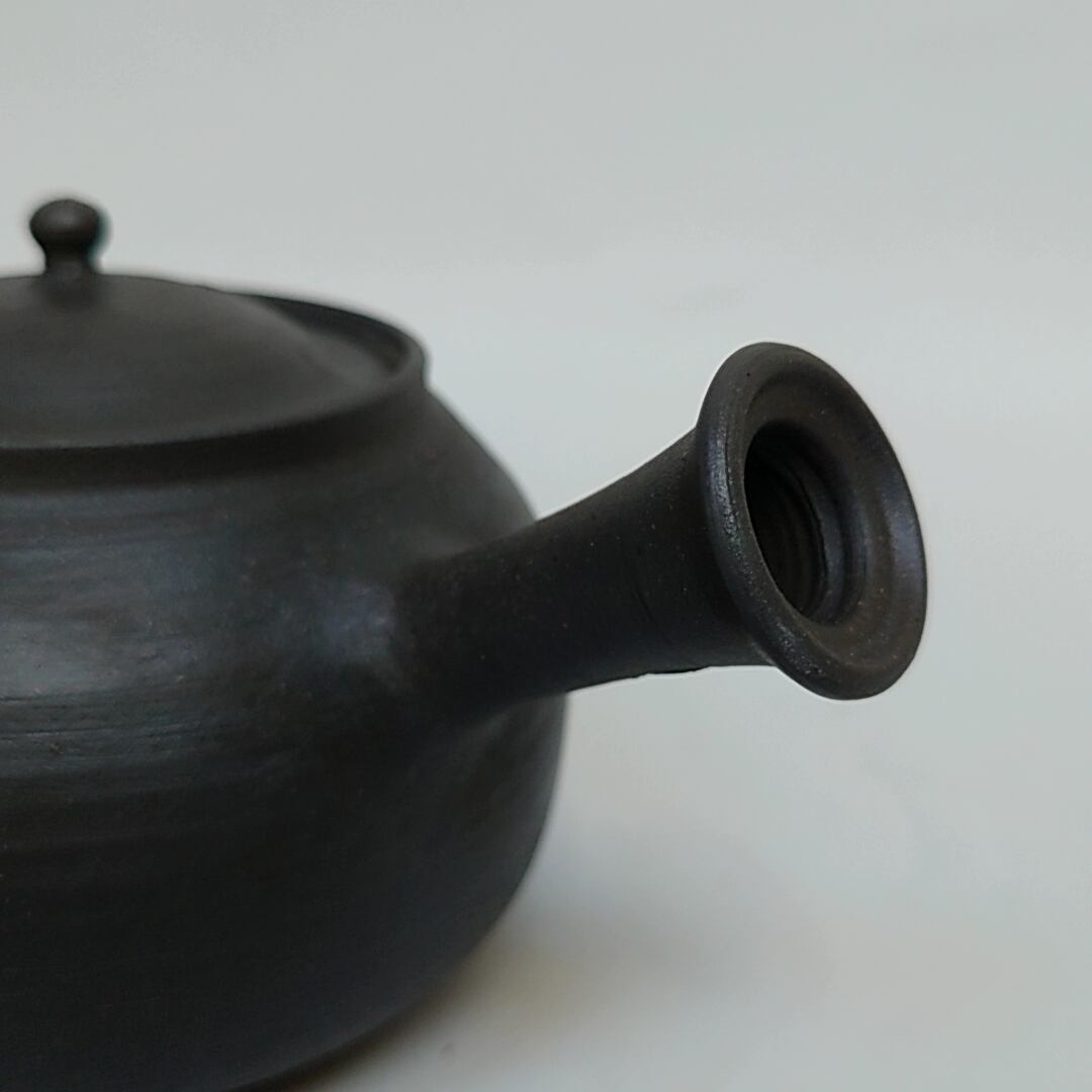 笠間焼名工 甚八窯 小川甚八作 焼〆急須 共箱付 未使用 | coshiki