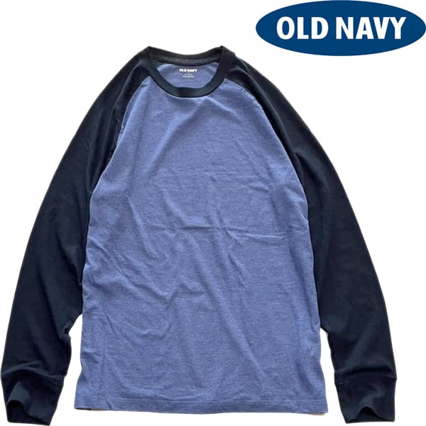 1点物◇GAP系列オールドネイビー長袖ラグラン紺ロンTシャツ古着メンズ