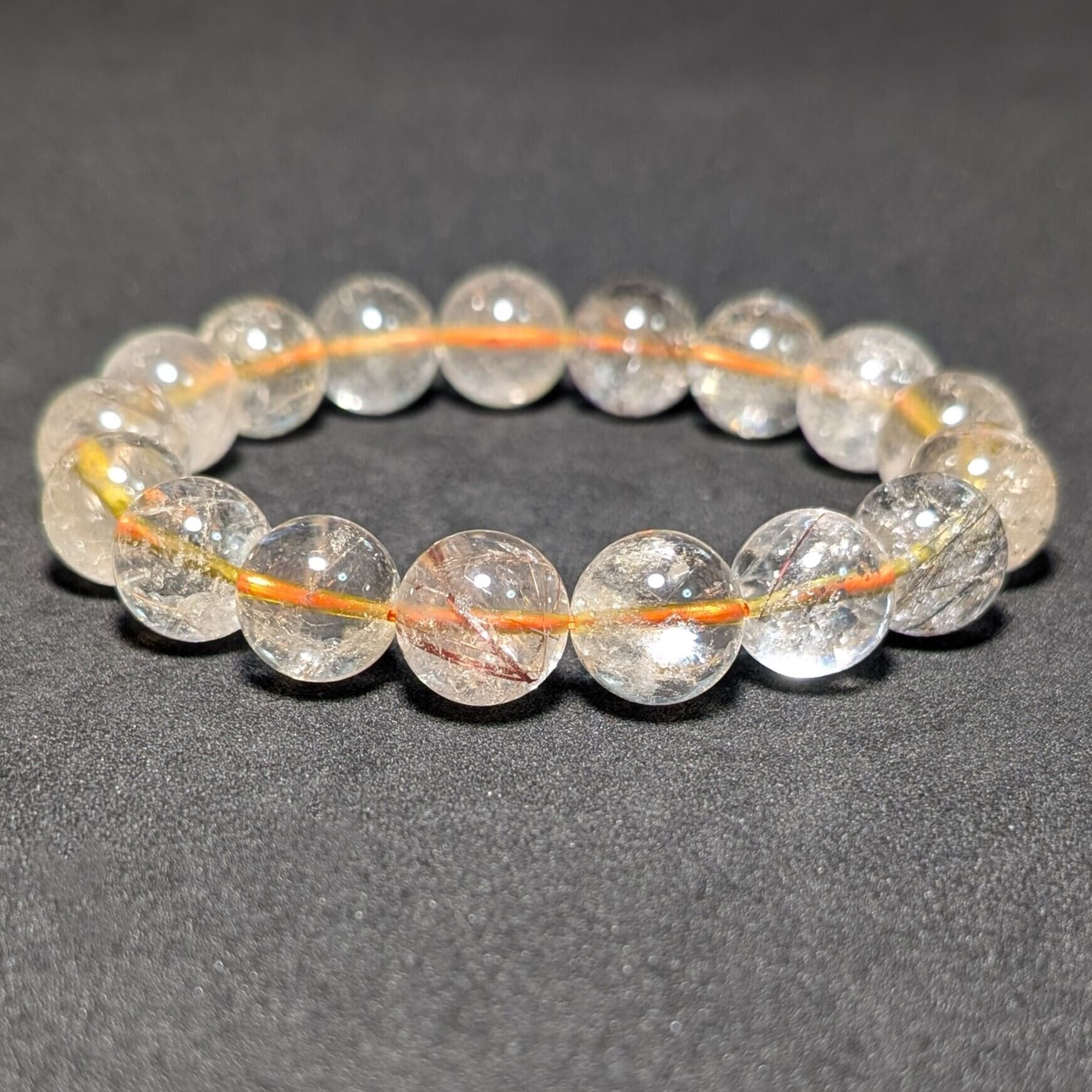 【希少産地/最強品質】天然カイラス水晶＊約12mm＊　天然石ブレスレット 希少入手困難カイラス産・1点限り】ヒマラヤ天然水晶(約14mm)/天然石