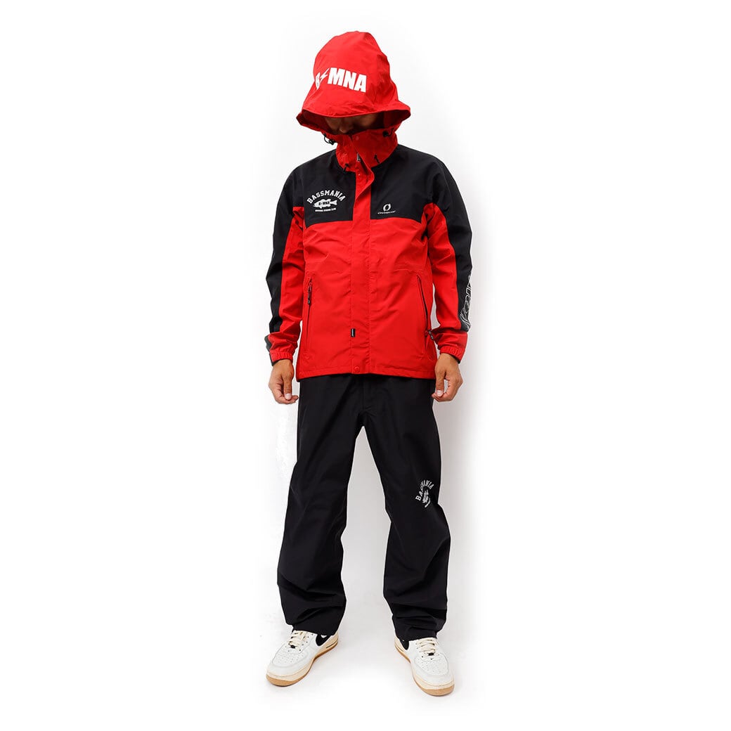 ロゴパターンBREATHTECH®3LAYERレインジャケット［RED/BLK