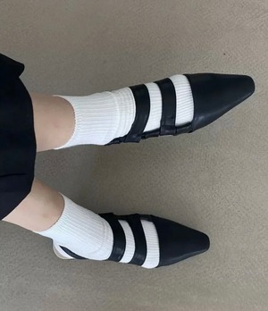 【3color】モードフラットシューズ