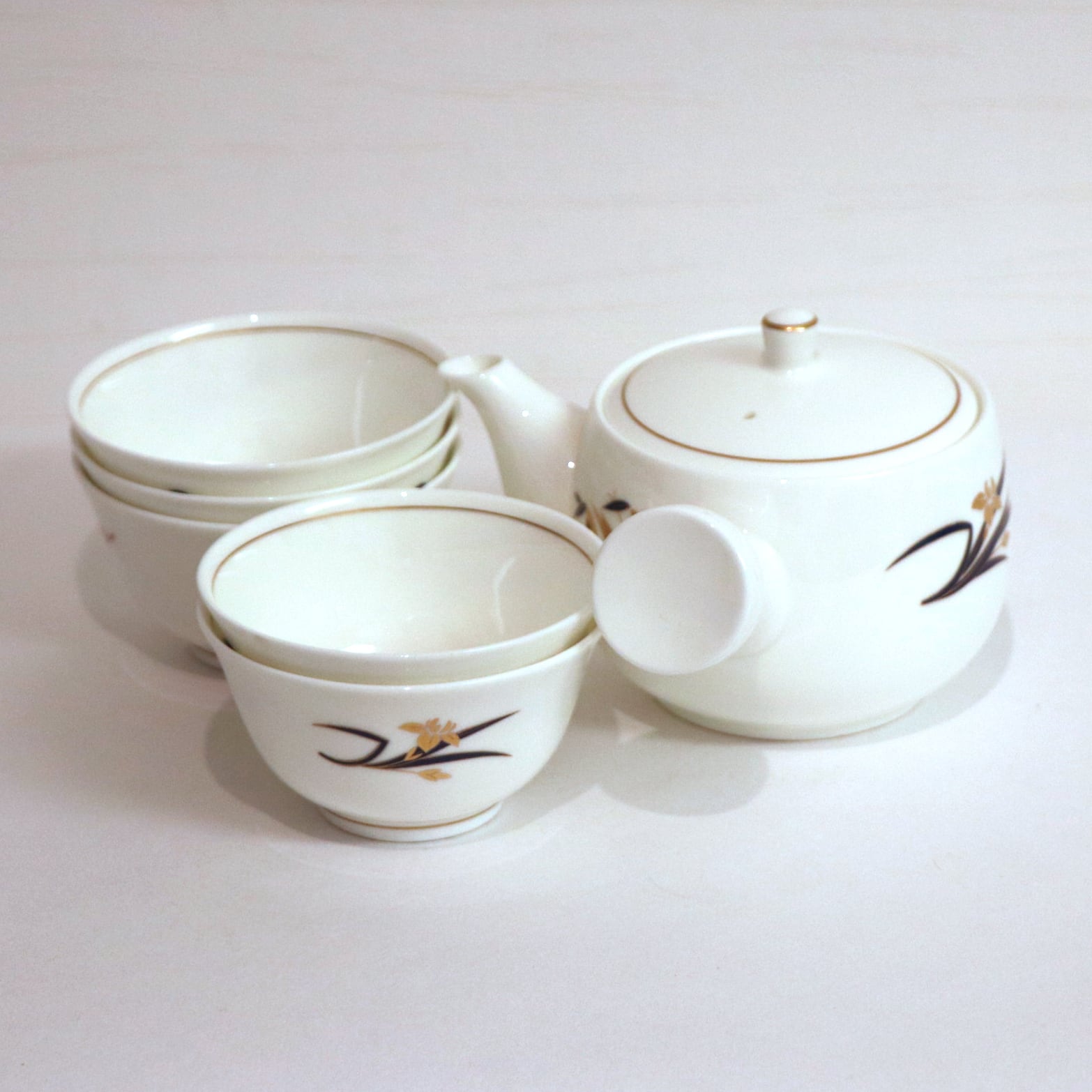 キッチン/食器 6客茶器揃 湯呑 急須ポット ．茶器セット ティーセット