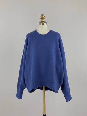 ブークレウールワイドシルエットプルオーバー|ネイビー|Maglia Plus