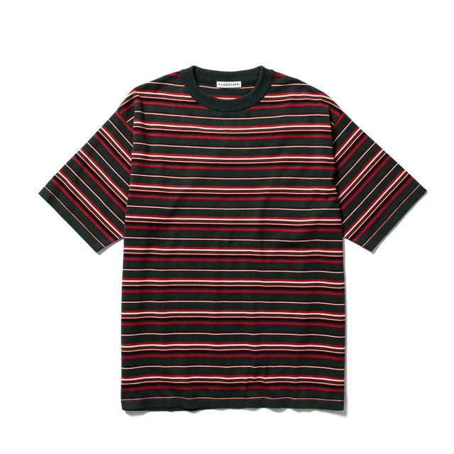 F-LAGSTUF-F BORDER KNIT S/S TEE (GREEN)