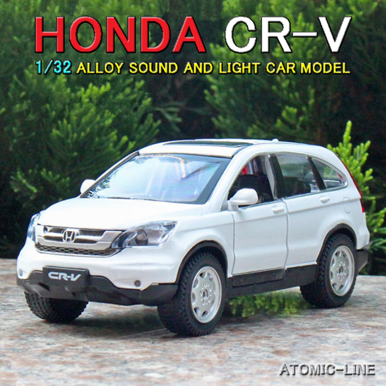 ホンダ CR-V 1/32 ミニカー 全3色 ライト点灯 エンジンサウンド 合金モデル 模型 ジオラマ