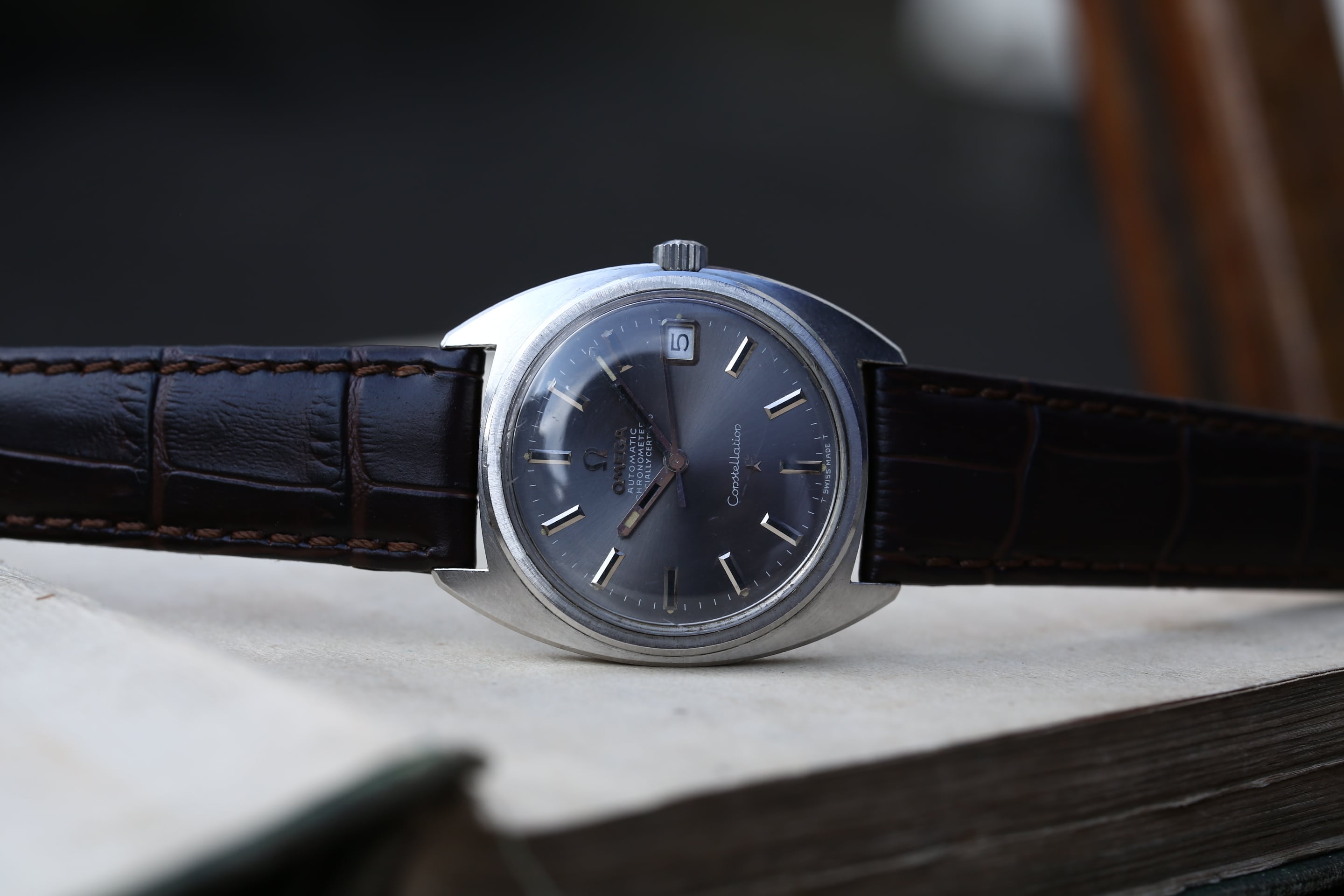 OMEGA】 1960's コンステレーション Cライン フラットベゼル グレー