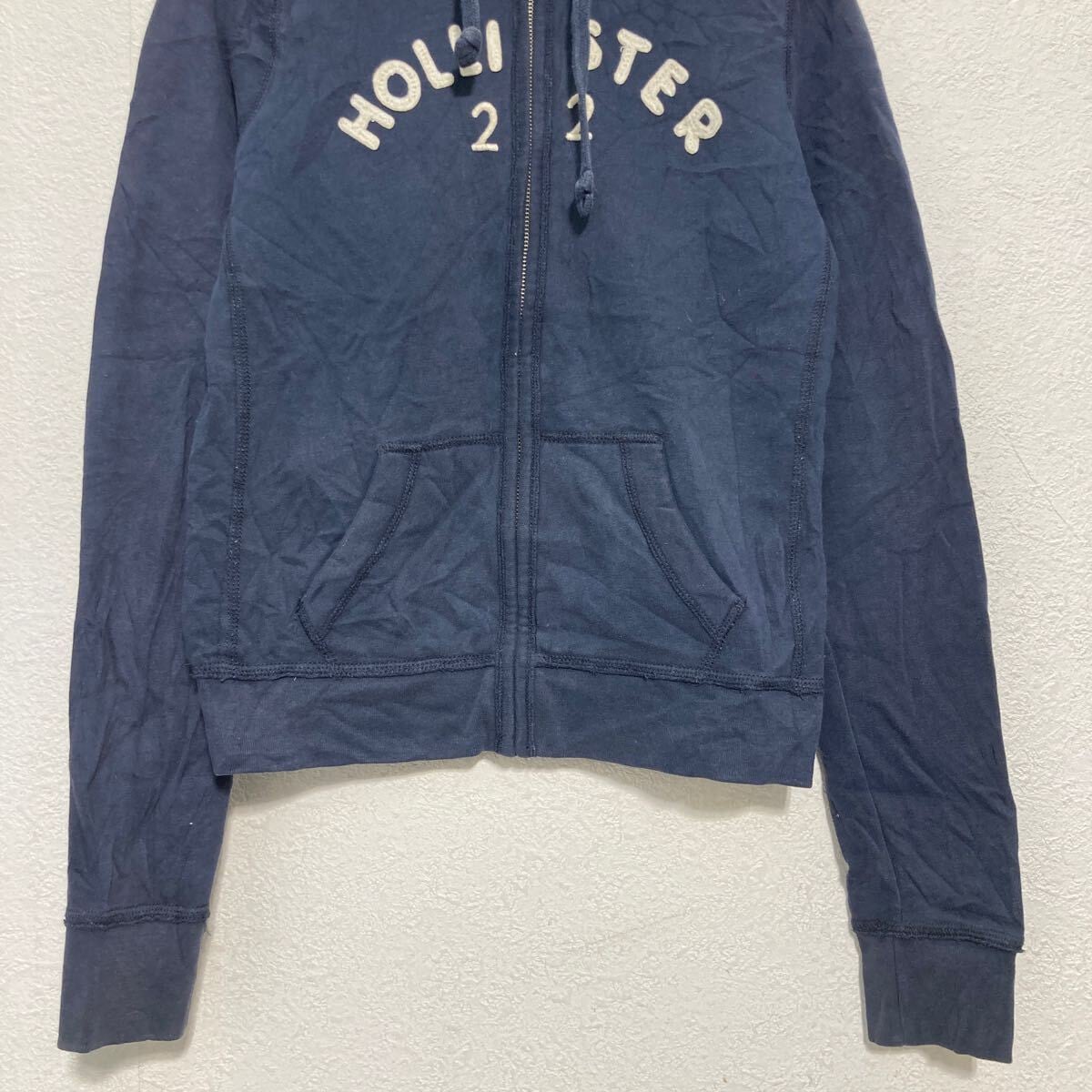 Hollister ネイビー フード付きパーカー sサイズ Hollister ネイビー フード付きパーカー S ホリスター/ジップアップ
