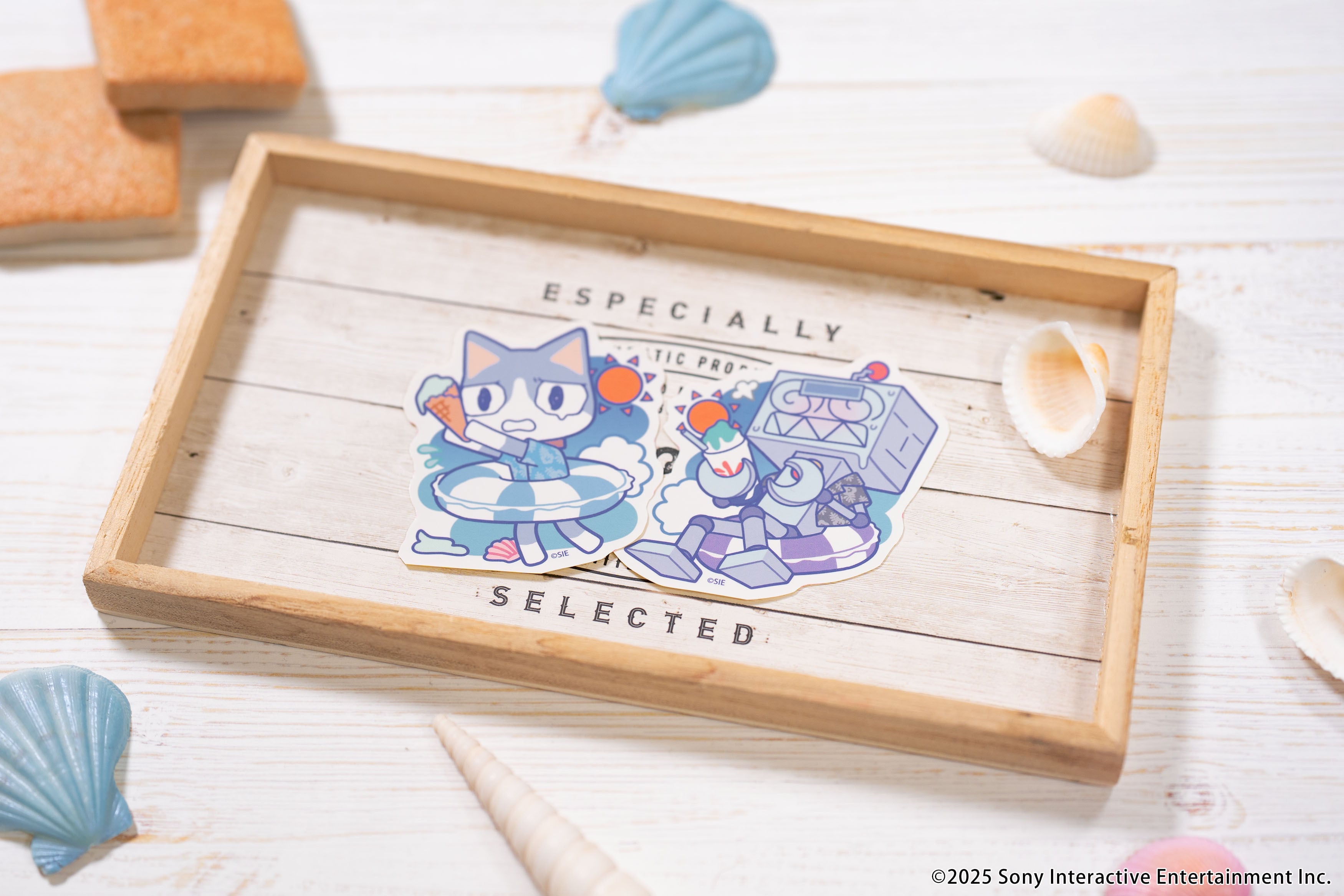 どこでもいっしょ 海でもいっしょ ダイカットステッカー ソラ&スズキ