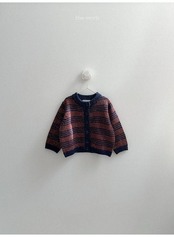 〖取寄〗韓国子供服 / 26winter / minirobe / ラインカーディガン / キッズ *S~XL*
