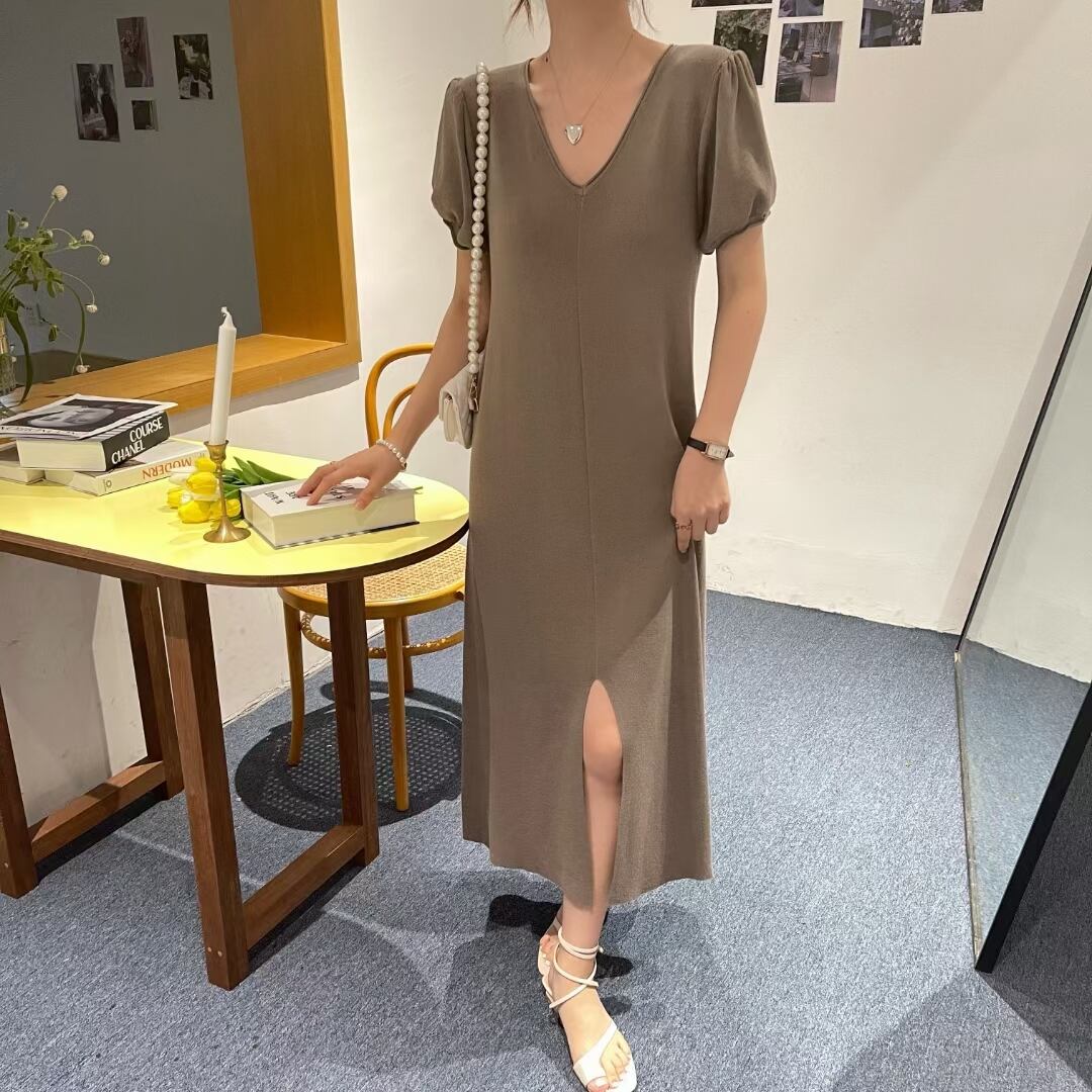 パフスリーブ　ワンピース　AJ1050-2213