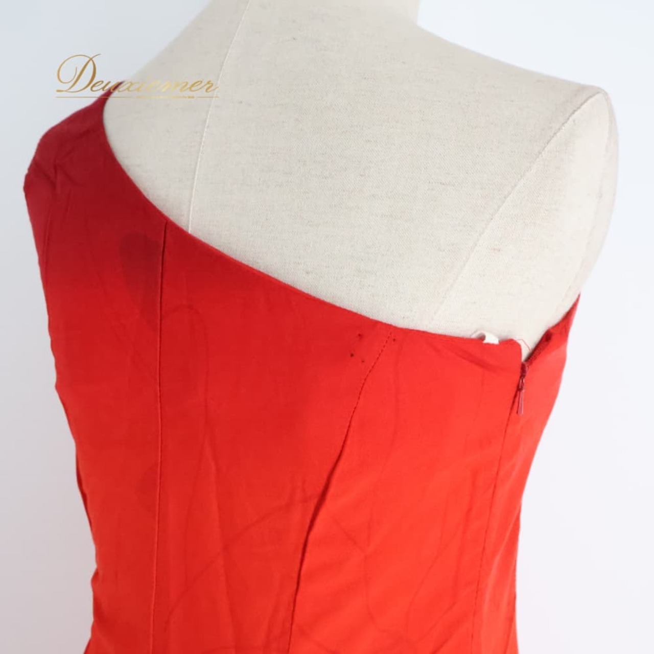 フラダンス 衣装 CC Fashions CCファッション ワンピース ドレス レッド系 ハワイ製 グラデーション ワンショルダー フリル ティアレ柄 かわいい 華やか 鮮やか 明るい 赤 橙 黄 ハワイアン アロハ フラ ダンス 練習 オレンジ系 イエロー系
