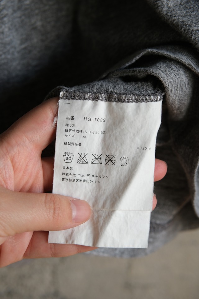 IORI/"COMME des GARÇONS HOMME" t-shirt/gray