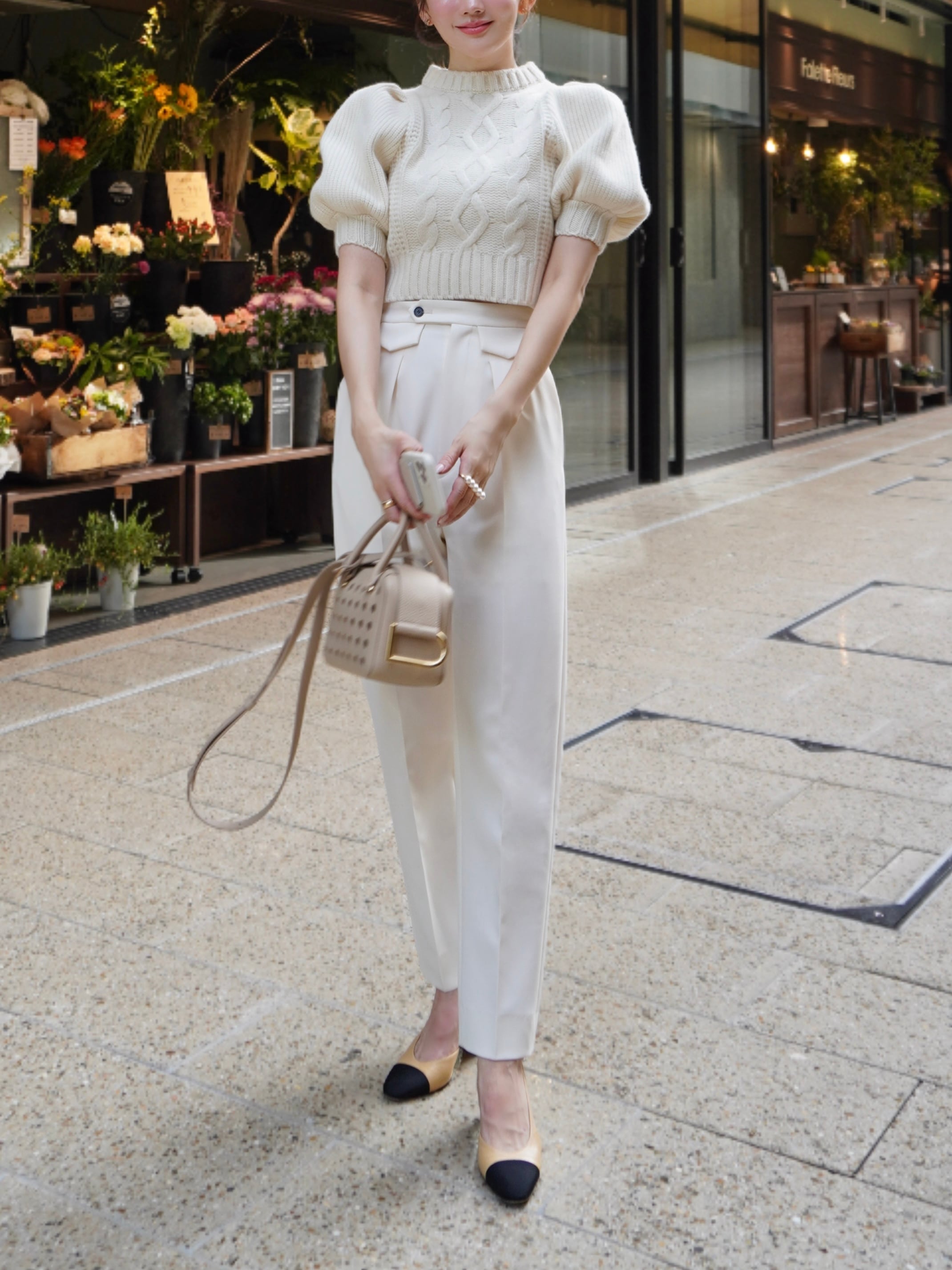heyon hot apple pie knit / off white 