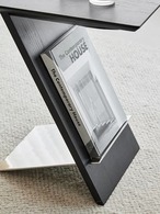 サイドテーブル　スモールサイドエンドテーブル Z字型のデザイン　モダン　シンプル　 小物置き　コーヒーテーブル　黒　ブラック