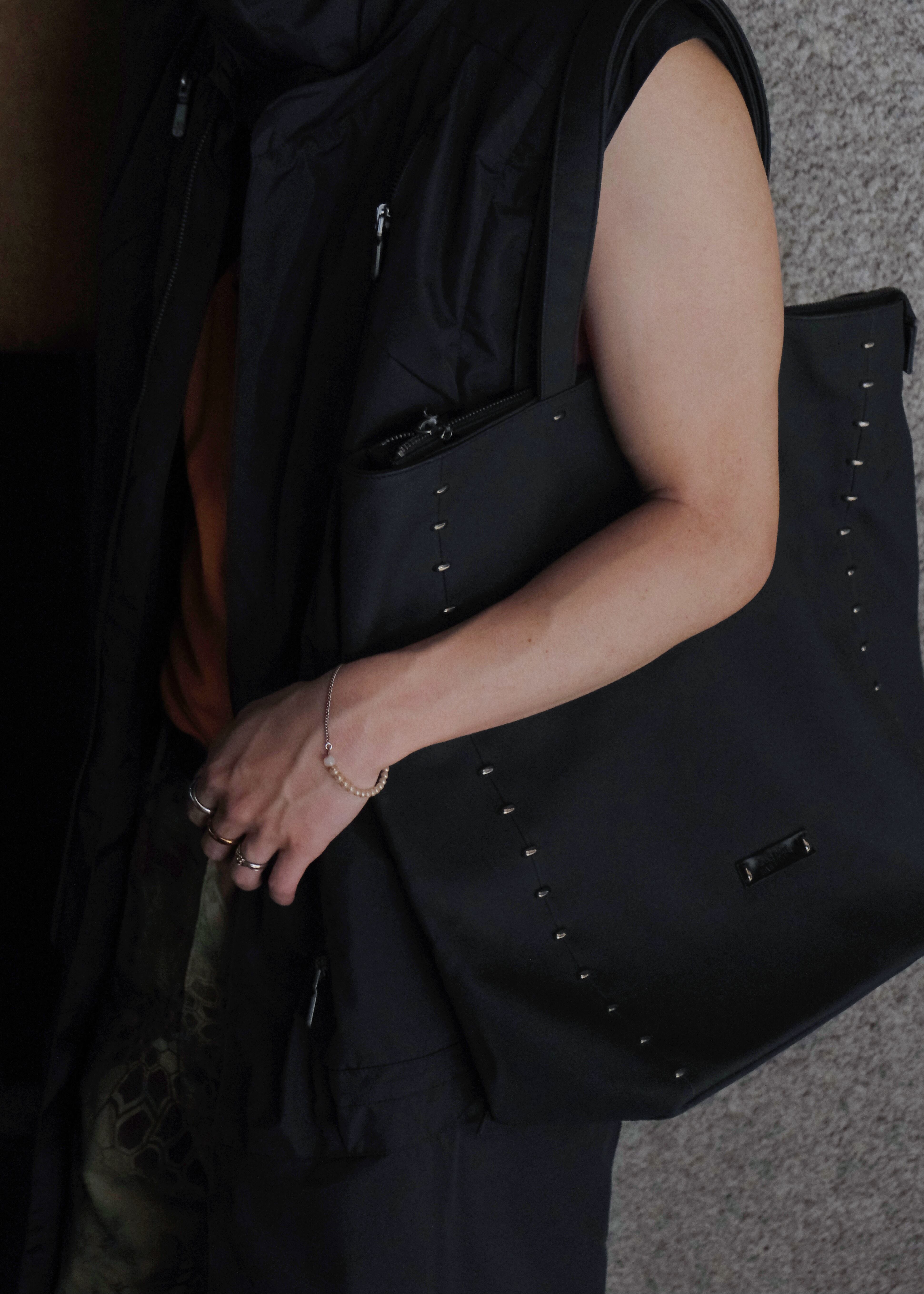 Jean Paul GAULTIER HOMME studs zip tote bag | CETTEN