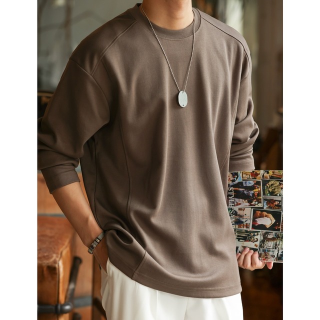 サドルショルダースリーブ長袖Tシャツ 220188