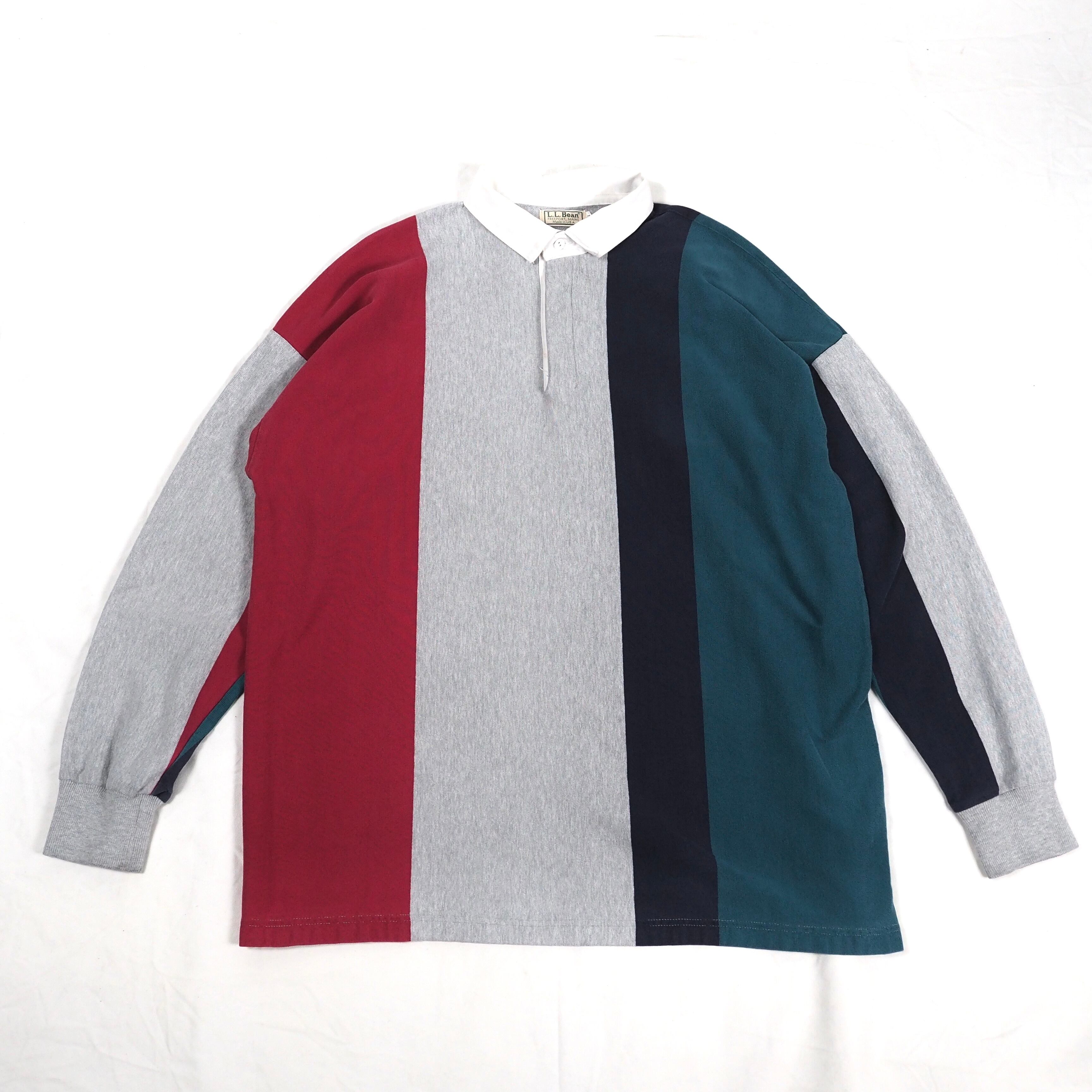 L.L.Bean clolor block pullover l/s shirt XXL /USA