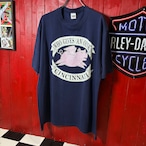 90s USA製 WOLF ヴィンテージTシャツ ネイビー ブタ