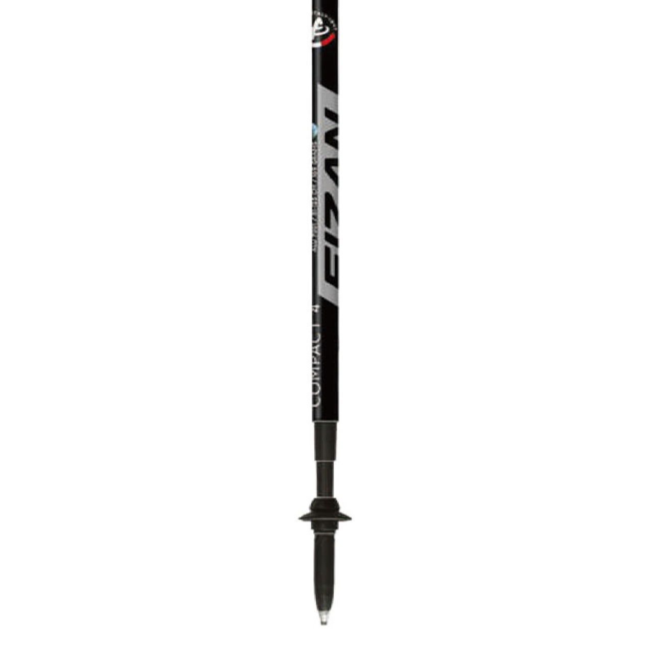 FIZAN フィザン 軽量 可変4段 トレッキングポール51-125cm TR COMPACT4 Black/COLK コンパクト4 ブラック