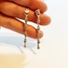 Vintage 925 Silver Heart Charm Dangle Pirced Earrings
