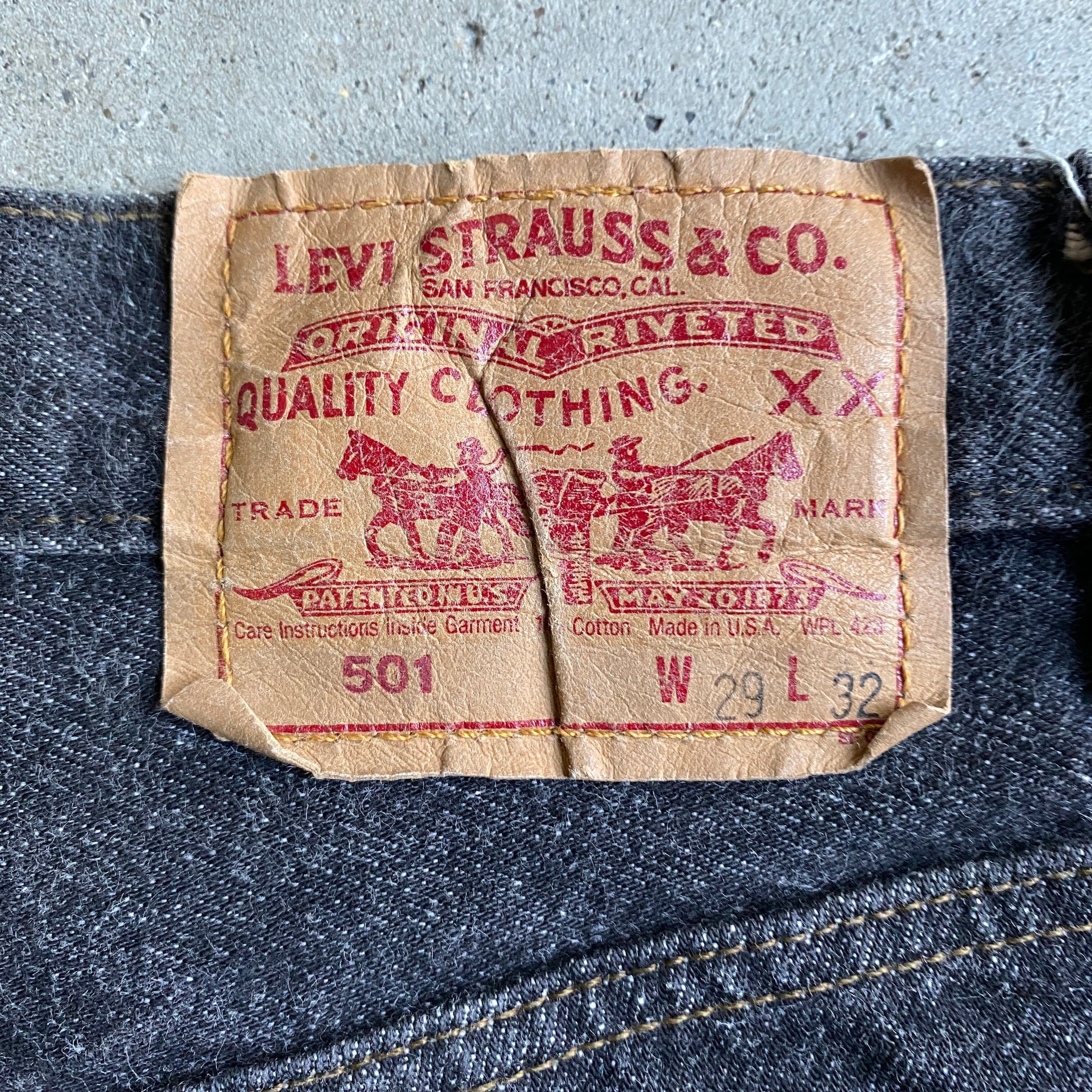 ◎80s LEVI’S 501 0658 先染ブラック USA製