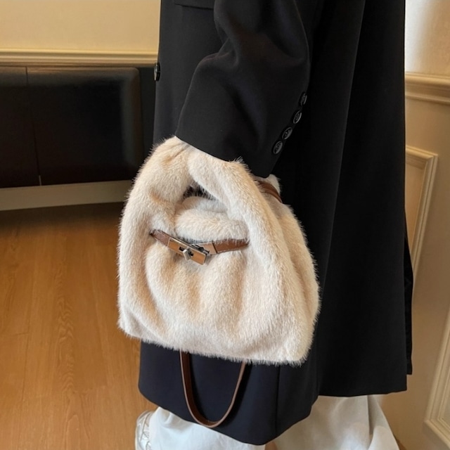 全6色/2way fur shoulder bag　B3064