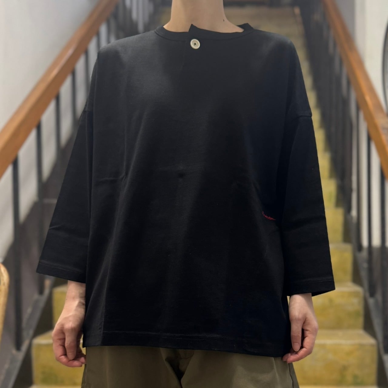 快晴堂 - Girl's Tシャツ／ONE釦・7分袖Tシャツ | clever elephant