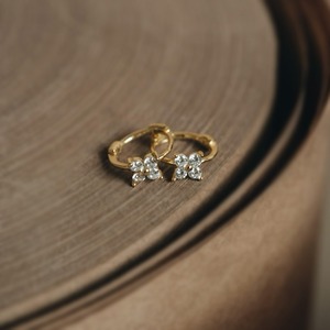 clover hoop pierce 18kgp [p26]