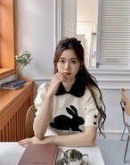 襟付きサマーニット うさぎ G10CT0042