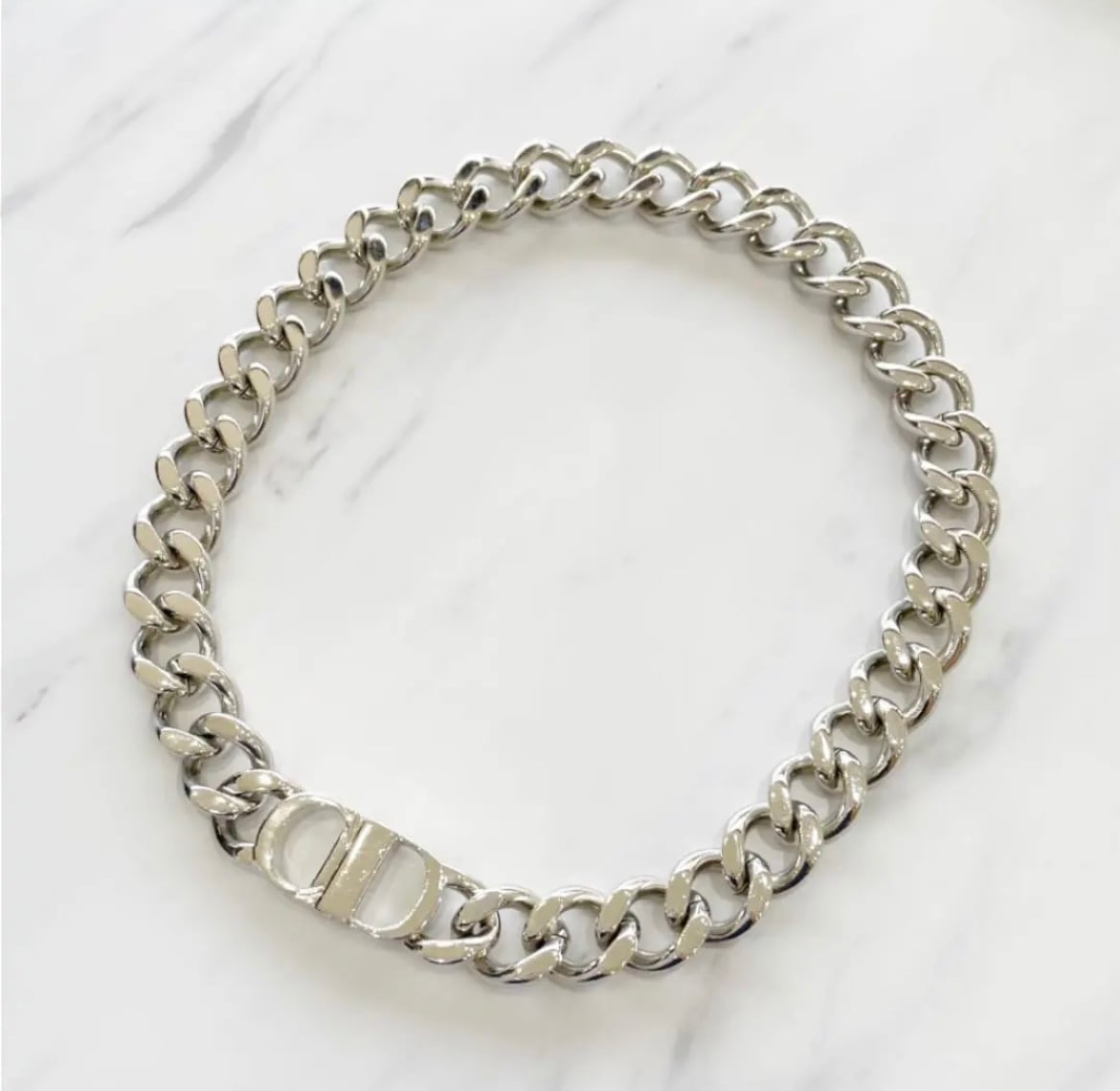 Christian Dior CD ICON チェーンリンク ネックレス