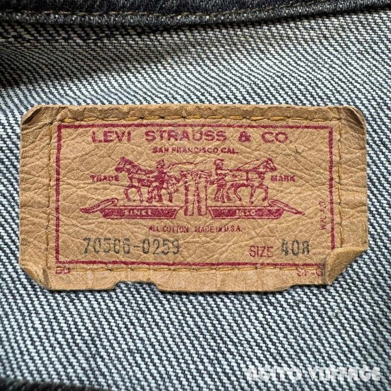 80's ~ Levi's 70506-0259 リーバイス ブラックデニムジャケット