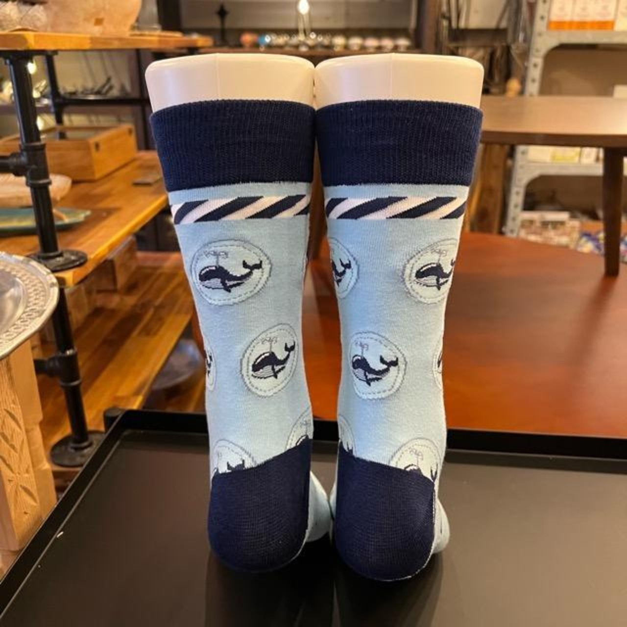 TOPANGA SOCKS Men's　Whale　靴下　メンズソックス　クジラ　くじら　足元ファッション　プチギフト
